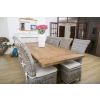 2.4m Monastery Reclaimed Teak Dining Table with 8 Latifa Chairs - 1